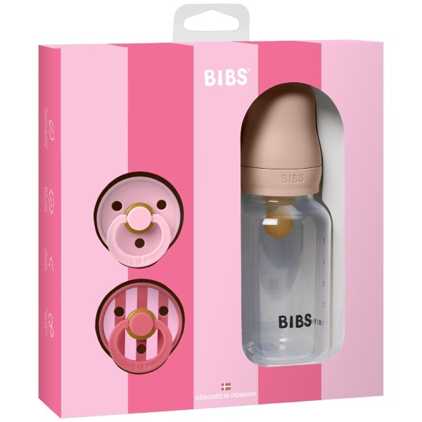 BIBS gift set baby sprinkle blush