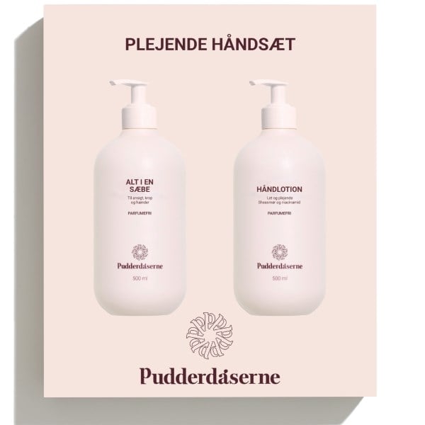 Pudderdåserne plejende håndsæt