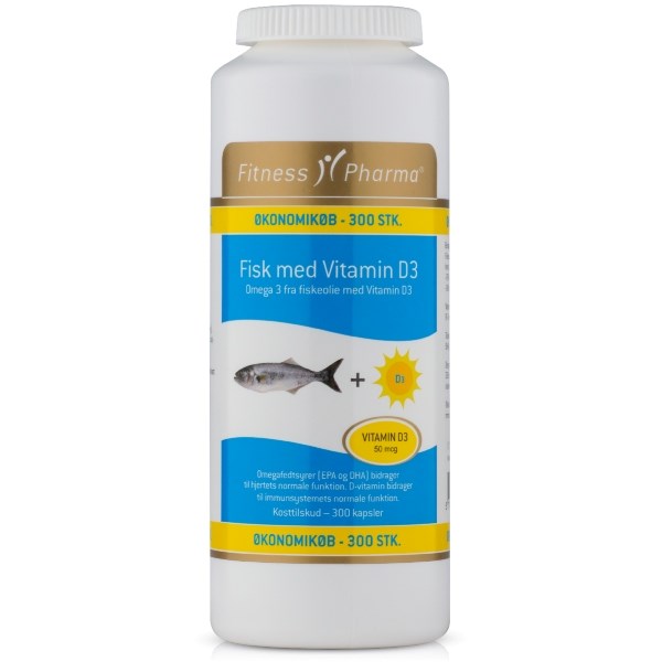Fitness Pharma fiskeolie med vitamin D3