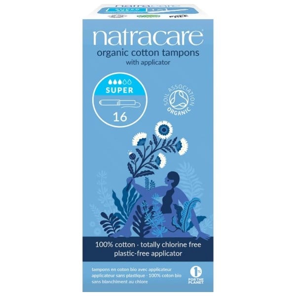Natracare tampon super m/ indføringshylster