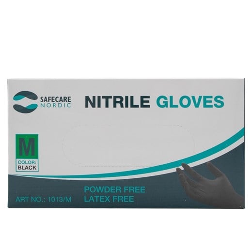 Safecare nitril handske sort m