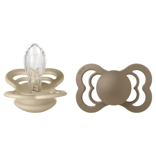 BIBS Supreme size 2 vanilla/dark oak