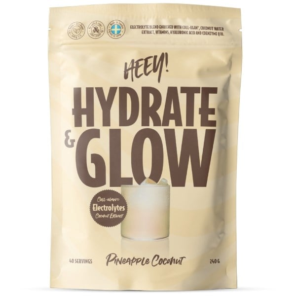 Heey! hydrate & glow electrolytes pineapple coconut Heey! hydrate & glow electrolytes pineapple coconut