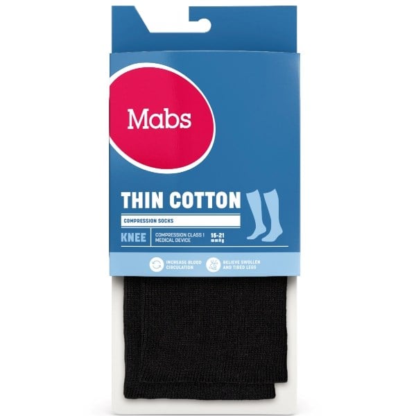 Mabs thin cotton knæstrømpe