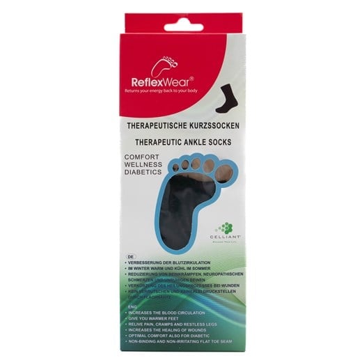 ReflexWear diabetes & comfort strømpe sort