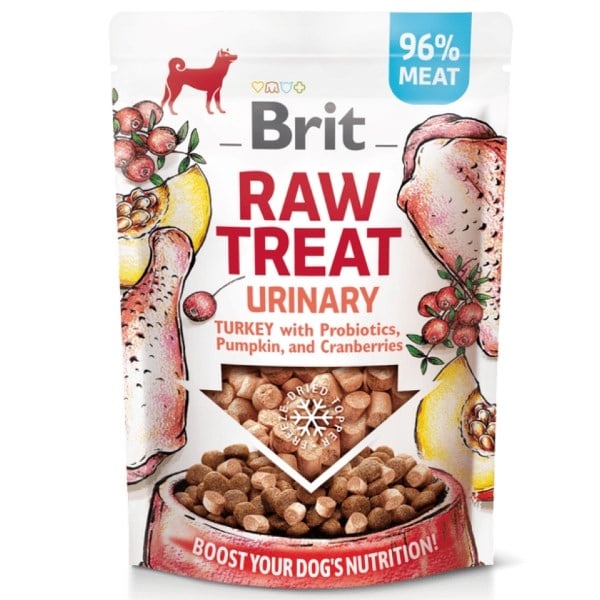 Brit raw treat urinary dog turkey